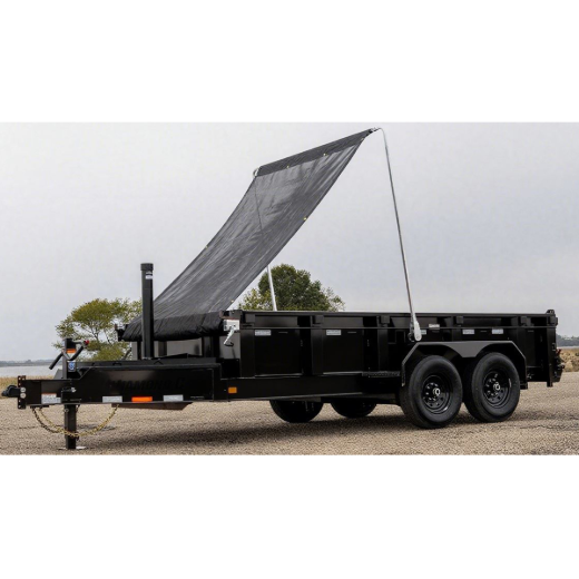 Mesh Dump Truck Tarp 7ft x 16ft 10oz Black