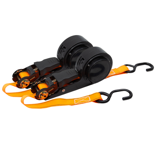 2PK Tie Down Retractable Ratchet Strap 1in x 12ft 400lb