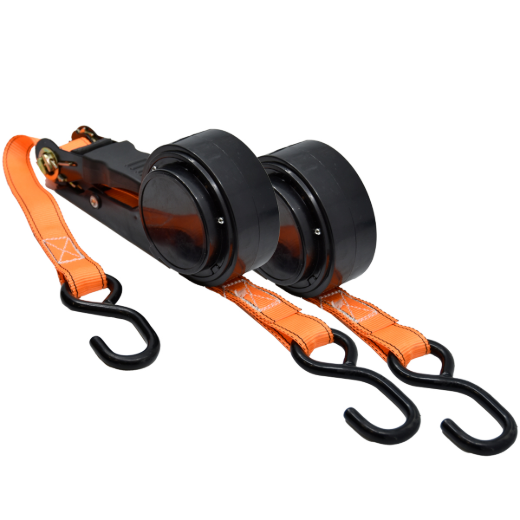 2PK Tie Down Retractable Ratchet Strap 1in x 12ft 400lb