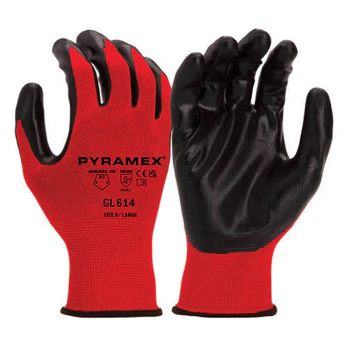 1dz. Smooth Nitrile Gloves (S) Red/Black