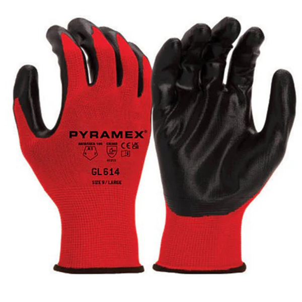 1dz. Smooth Nitrile Gloves (XXL) Red/Black