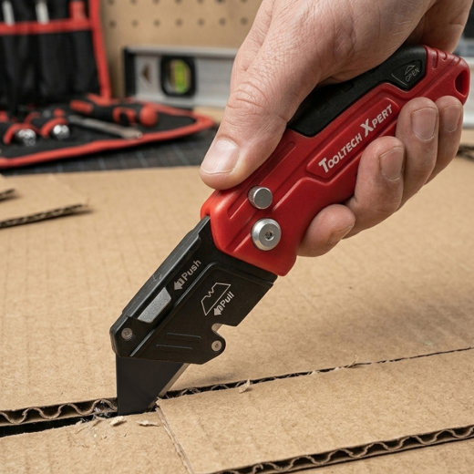 Foldable Utility Knife Lock-Back With Belt Clip