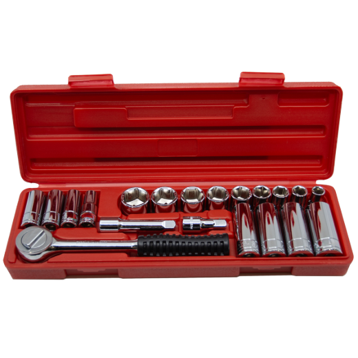 21PC Socket Metric 3/8in Drive Set With Case
