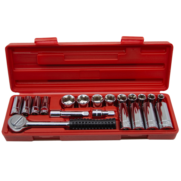 21PC Socket Metric 3/8in Drive Set With Case