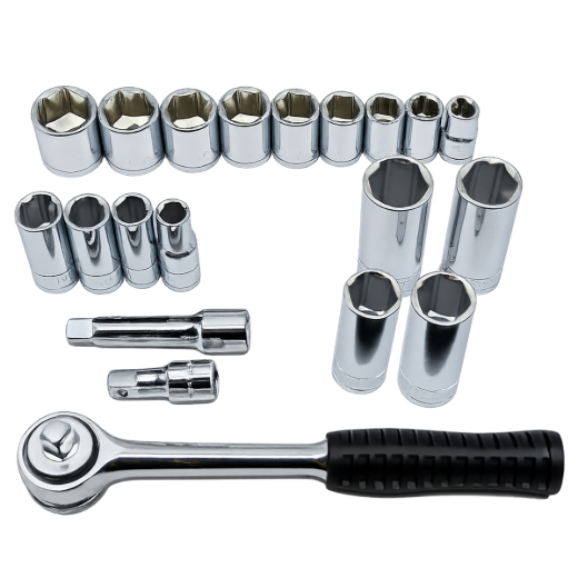 21PC Socket Metric 3/8in Drive Set With Case