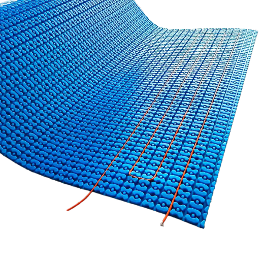 Self-Adhesive Uncoupling Membrane For In-Floor Heating 1m x 6.5mm x 10m (40in x 1/4in x 33ft) Blue