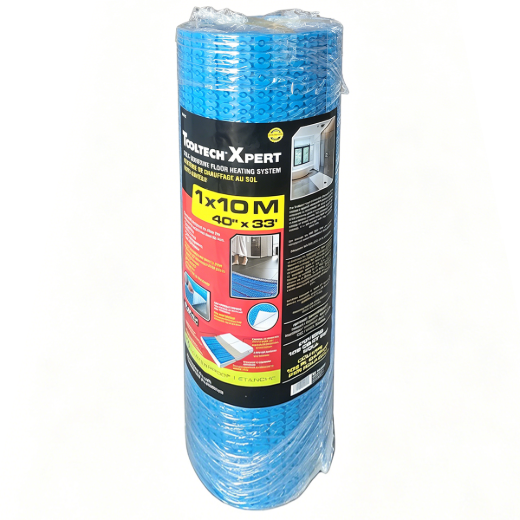 Self-Adhesive Uncoupling Membrane For In-Floor Heating 1m x 6.5mm x 10m (40in x 1/4in x 33ft) Blue