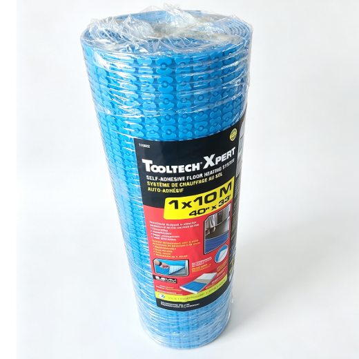 Self-Adhesive Uncoupling Membrane For In-Floor Heating 1m x 6.5mm x 10m (40in x 1/4in x 33ft) Blue