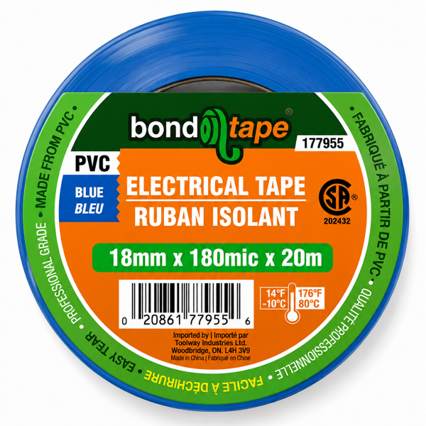 PVC Electrical Tape 18mm x 20m Blue