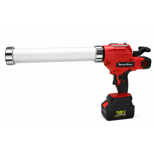 Cordless Sausage Caulking Gun 600mL Aluminum Barrel 18V