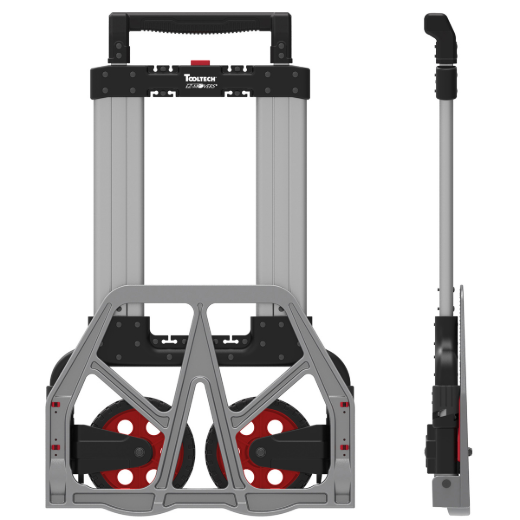 Aluminum Folding Hand Truck Double Tube Frame 125kg