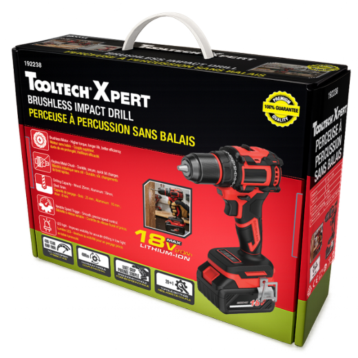 High-Torque Cordless Brushless Drill 18V
