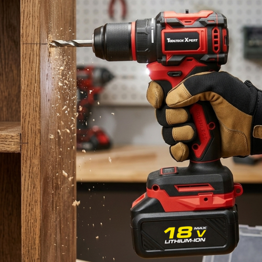 High-Torque Cordless Brushless Drill 18V