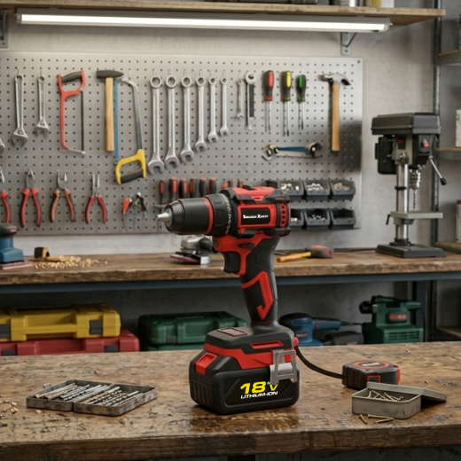 High-Torque Cordless Brushless Drill 18V
