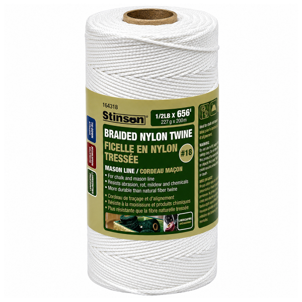 Braided Nylon Mason Line #18 1/2lb 200m/656ft White