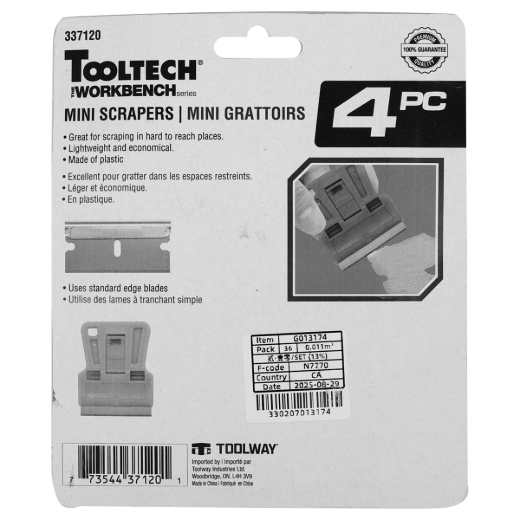 4PC Mini Scrapers Plastic Set