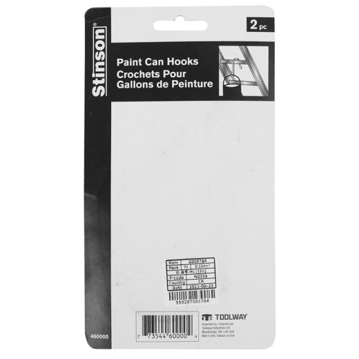 2 PC Paint Can Hooks