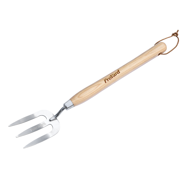 Stainless-Steel Fork with Ashwood Handle 18.3in x 3.0in x 1.6in