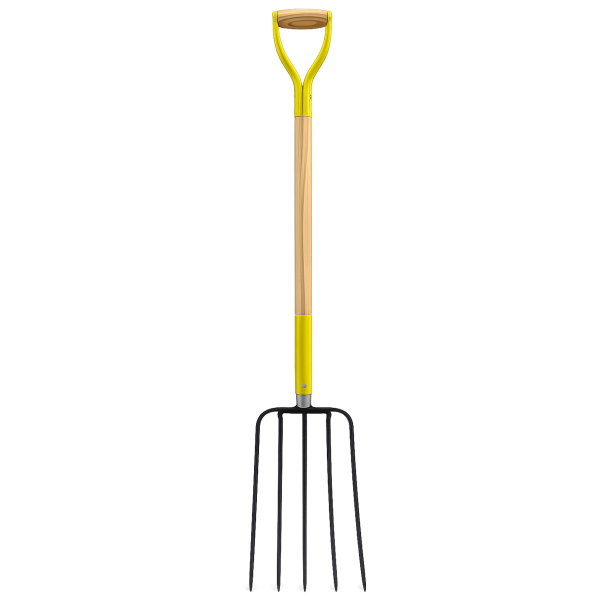 5-Tine Manure Fork with Wood D-Handle 47in