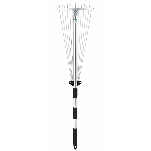 Adjustable Telescopic Steel Leaf Rake 79cm x 19cm - 155cm x 60cm