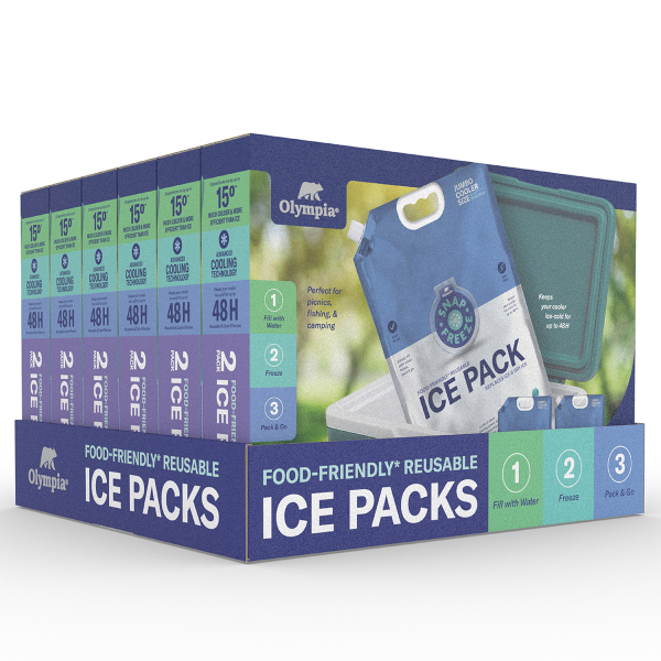 6PK PDQ Large Cooler Ice Packs 2PK