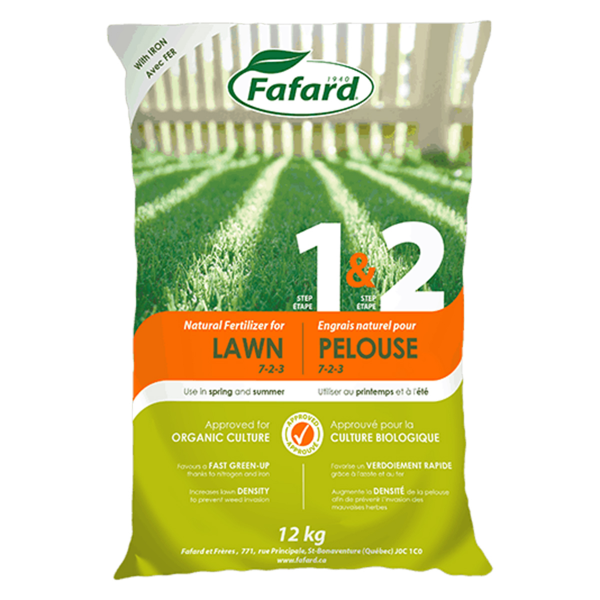 Fafard Hen Manure Based Lawn Fertilizer  7-2-3 + 1% Iron 12kg