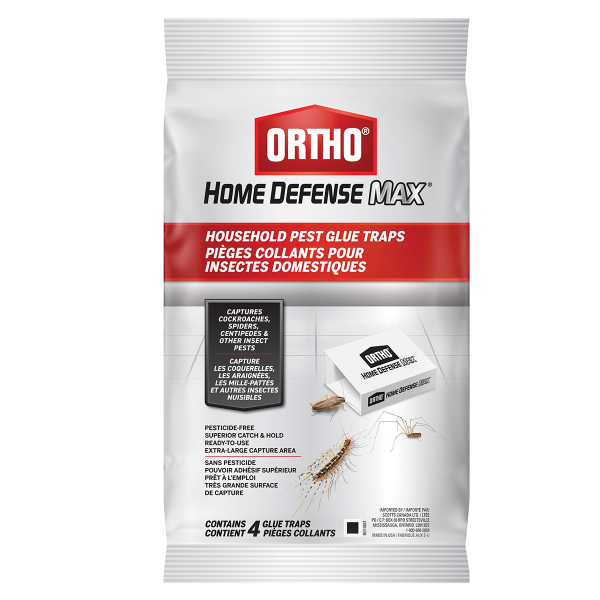 4PK Ortho Home Defense Max Household Pest Glue Traps