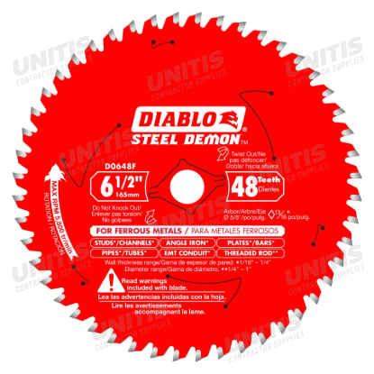 Diablo 6-1/2" 48T Circular Saw Blade for Metal