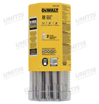 Dewalt SDS PLUS Drill Bit - 1/4" x 4" x 6" - 25 Pack