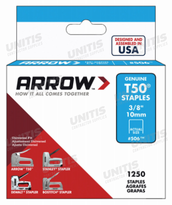 Arrow T50 Staples - 3/8" - 1250/pack