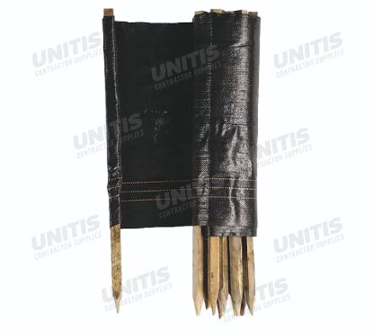 Silt Fence - Commercial with Stakes Black - 3' x 100'