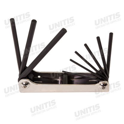 Klein Tools Folding Hex Key Set - 9-Key - SAE Sizes