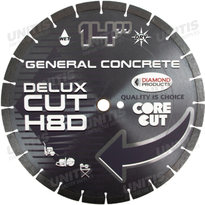 Delux-Cut Diamond Blade Segmented - 14" x .125 x 1"