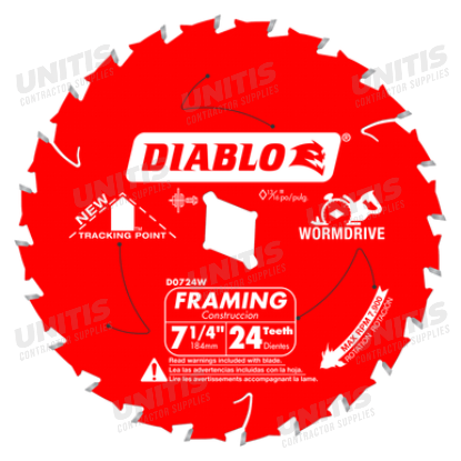 Diablo 7-1/4" 24T Circular Saw Blade for Wood