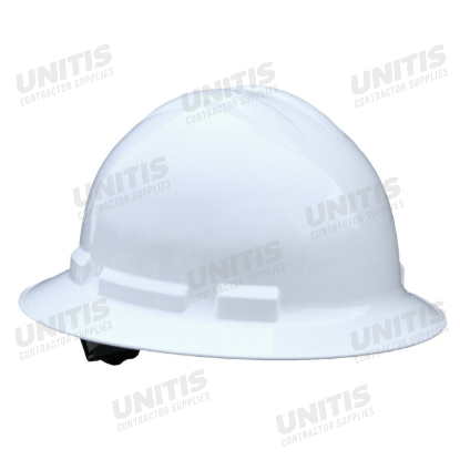 Jackson / Radians Full Brim Hard Hat with Ratchet Suspension - White