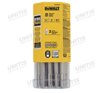 Dewalt SDS PLUS Drill Bit - 3/16" x 4" x 6-1/2" - 25 Pack