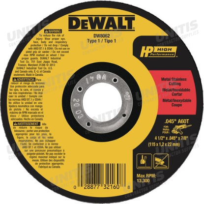 Dewalt Cut-Off Wheel 4-1/2" for Metal