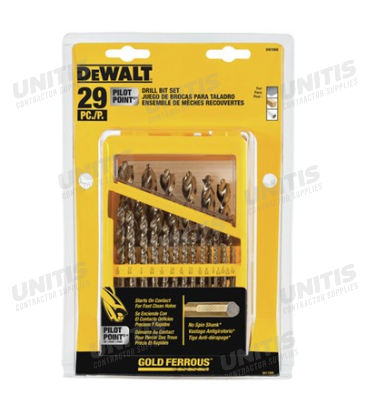 Dewalt 29 Piece Pilot Point Drill Bit Set