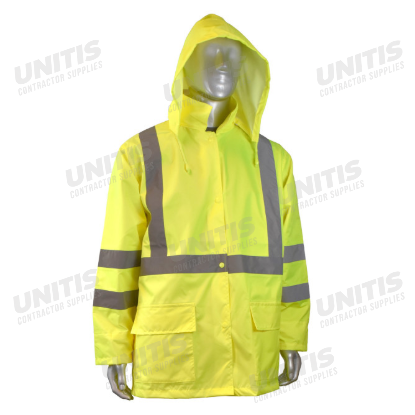 Radians Green Class 3 Reflective Rain Jacket - M
