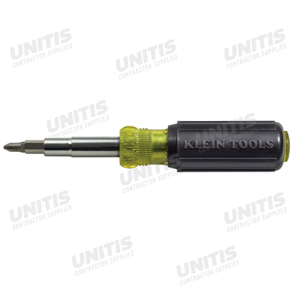 Klein Tools Multi-Bit Screwdriver / Nut Driver - 11-in-1 - PH - SL - SQ - Torx Bits