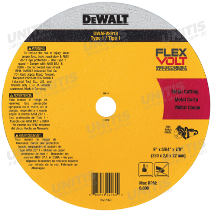 Dewalt Cut-Off Wheel 9" for Metal - FLEXVOLT
