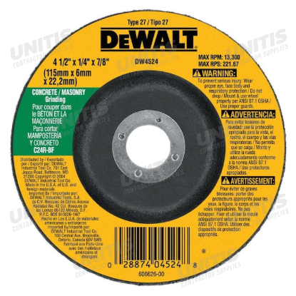 Dewalt Grinding Wheel 4-1/2" for Masonry