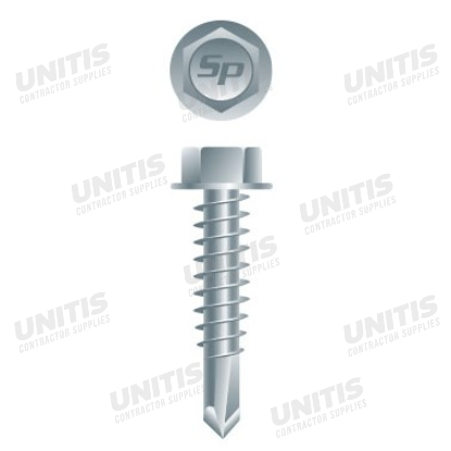 Tek Screw - HWH - #14 x 2" - Zinc - 5lb (200/box)