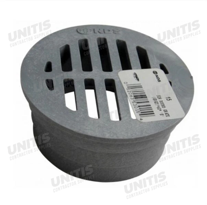 NDS 4" PVC Round Drain Grate SDR35 - Gray