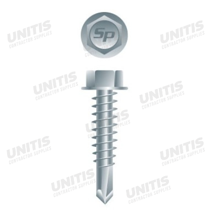 Tek Screw - HWH - #12 x 2" - Zinc - 5lb (300/box)