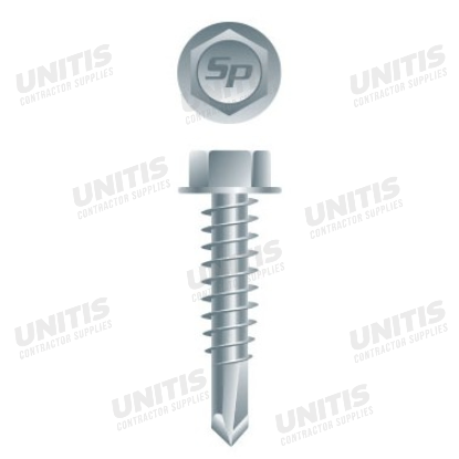 Tek Screw - HWH - #14 x 3" - Zinc - 5lb (150/box)