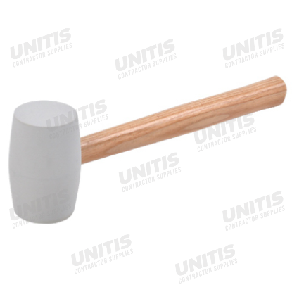 Rubber Mallet - 16oz - Wood Handle - White Non Marring Head