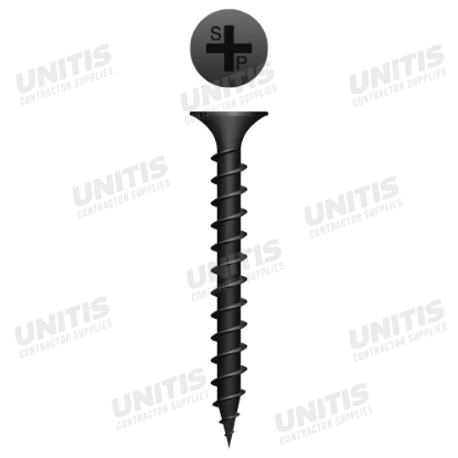 Drywall Screw / Wood Screw - #8 x 3" - Black - 2000/box - Phillips Bugle Head