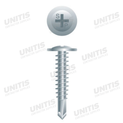 Tek Screw - Modified Truss - #8 x 1-5/8" - Zinc - 5lb (600/box)