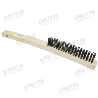 Wire Brush with 14" Curved Handle and Scraper